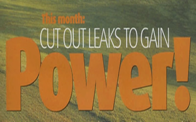 Cut Out The Leaks To Gain Power!